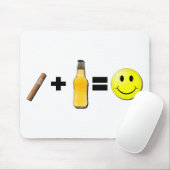 Tapis De Souris Cigar + Bière = Bonheur (Avec souris)