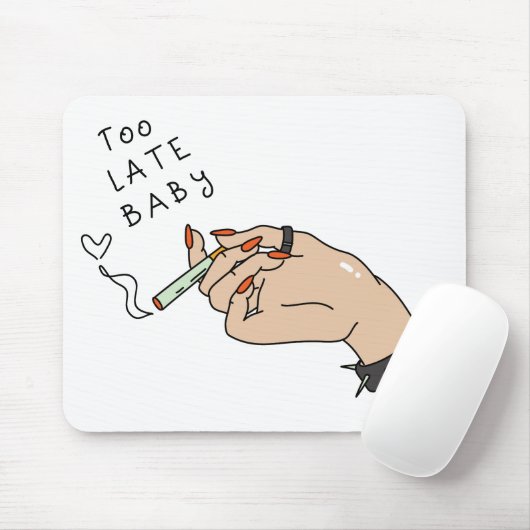 Tapis De Souris Cigarette à la main anti-Valentin (Avec souris)