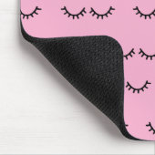 Tapis De Souris Cils Noir Rose (Coin)