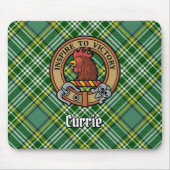 Tapis De Souris Cimier de coq Clan Currie sur Tartan (Devant)