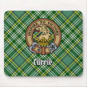Tapis De Souris Cimier de lion Clan Currie sur Tartan (Devant)