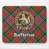 Tapis De Souris Cimier du clan MacPherson sur tartan (Devant)