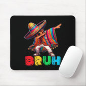 Tapis De Souris Cinco De Mayo Bruh Dabbing Mexicain Garçon Poncho (Avec souris)