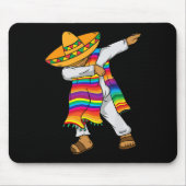 Tapis De Souris Cinco De Mayo Dabbing Mexicaine Poncho Enfants (Devant)