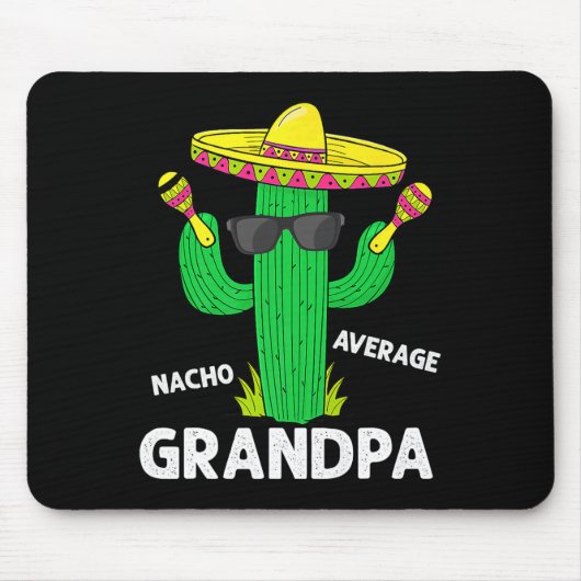 Tapis De Souris Cinco De Mayo Funny Nacho Moyenne Grandpa Sombrero (Devant)