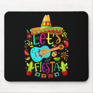Tapis De Souris Cinco De Mayo Guitare Mexicaine Cactus Femmes Homm