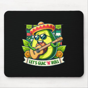 Tapis De Souris Cinco De Mayo Let's Guac n' Roll! Guitare à l'avoc
