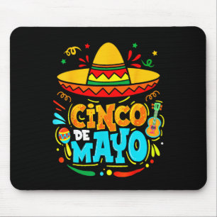 Tapis De Souris Cinco De Mayo Mexicain Chapeau Fiesta Piment