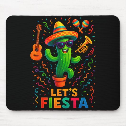 Tapis De Souris Cinco de mayo mexican cactus party funny letsCinco (Devant)