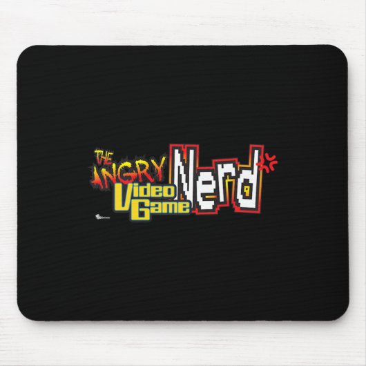 Tapis De Souris Cinéma Vidéo en colère Jeu Logo Nerd Premium (Devant)