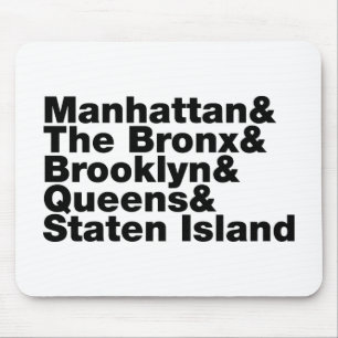 Tapis De Souris Cinq Boroughs ~ New York
