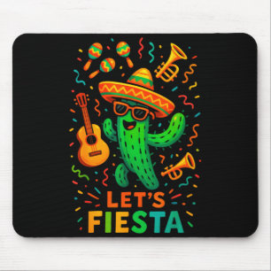 Tapis De Souris Cinq mai fête mexicaine cactus drôle de letsCinco
