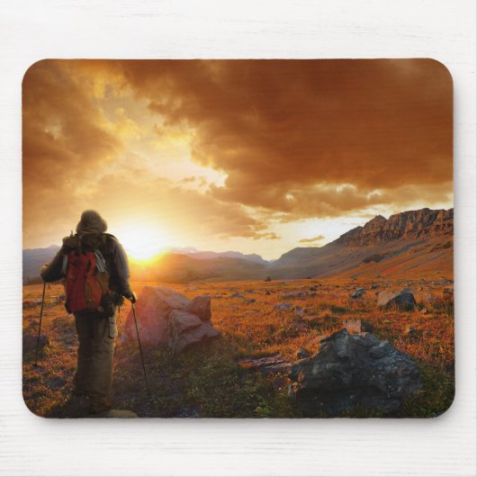 Tapis De Souris Cinty Mountain Sunset - Parc national des Glaciers (Devant)