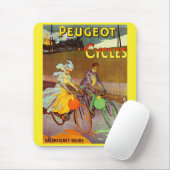 Tapis De Souris circa 1900 Peugeot bicyclettes et (Avec souris)