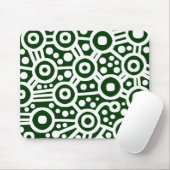 Tapis De Souris Circuit Alien - Blanc sur Vert foncé (Avec souris)
