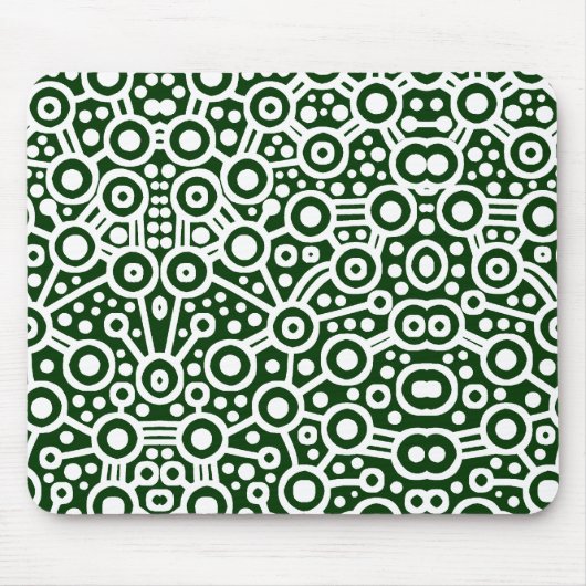 Tapis De Souris Circuit Alien II - Blanc et Vert foncé (Devant)