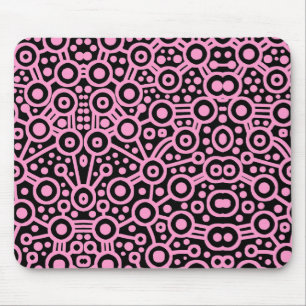 Tapis De Souris Circuit Alien II - Rose sur Noir