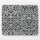 Tapis De Souris Circuit Alien III - Noir sur Blanc (Devant)