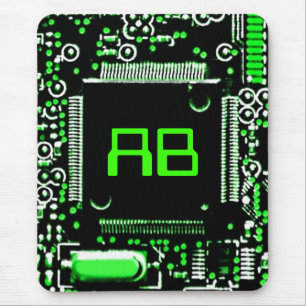 Tapis De Souris Circuit vert 2 monogramme mouspad