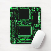 Tapis De Souris Circuit Vert Portrait de la bouche (Avec souris)