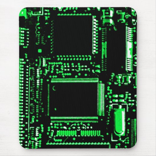 Tapis De Souris Circuit Vert Portrait de la bouche (Devant)