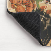 Tapis De Souris Cirque Avec Des Hommes À Cheval. (Coin)
