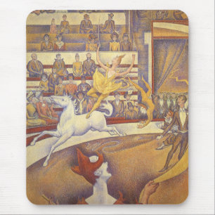 Tapis De Souris Cirque par Georges Seurat, Art pointilliste vintag