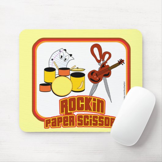 Tapis De Souris Ciseaux en papier rocheux (Avec souris)