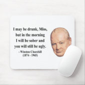 Tapis De Souris Citation 2b de Winston Churchill (Avec souris)