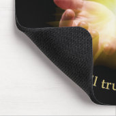 Tapis De Souris Citation biblique avec les mains tenant Croix (Coin)