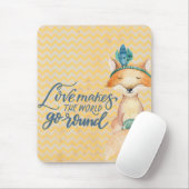 Tapis De Souris Citation Boho Fox Love (Avec souris)