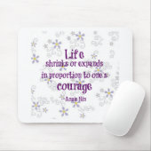 Tapis De Souris Citation Courage Nin (Avec souris)