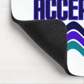 Tapis De Souris Citation d'acceptation en bleu vert violet (Coin)