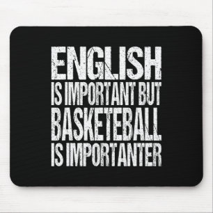Tapis De Souris Citation De Basketball Amusant L'anglais est un jo