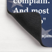 Tapis De Souris Citation de Benjamin Franklin sur les imbéciles (Coin)
