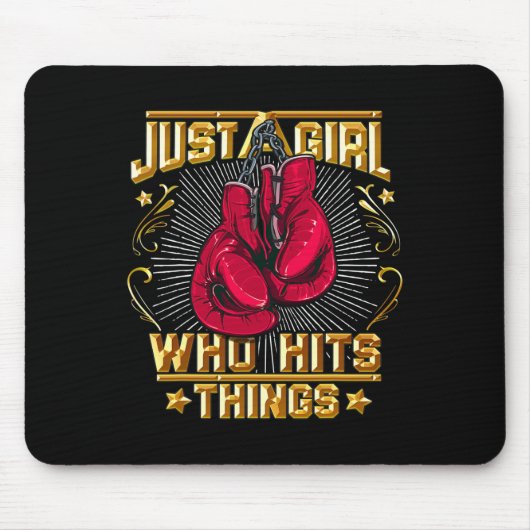 Tapis De Souris Citation de boxe thaïlandaise de kickboxing Juste (Devant)