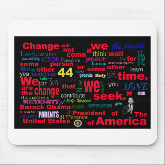 Tapis De Souris Citation de changement de Barack Obama