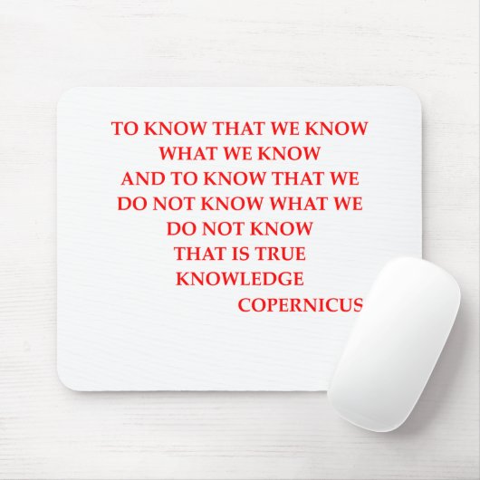Tapis De Souris Citation de COPERNIC (Avec souris)