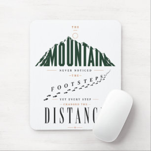 Tapis De Souris Citation de distance de pas de montagne