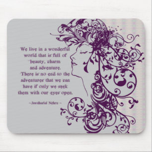 Tapis De Souris Citation de Flourishes de beauté de KRW