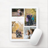 Tapis De Souris Citation de force familiale et 4 Collage de photos (Avec souris)