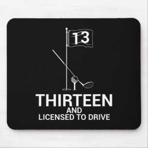 Tapis De Souris Citation de golf drôle pour un adolescent de 13 an