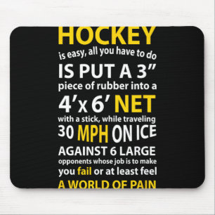 Tapis De Souris Citation De Hockey Fun Hockey Le Hockey Est Un Cad
