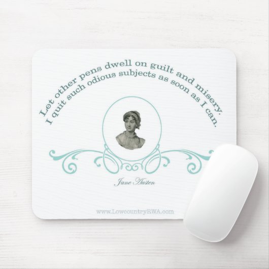 Tapis De Souris Citation de Jane Austen (Avec souris)