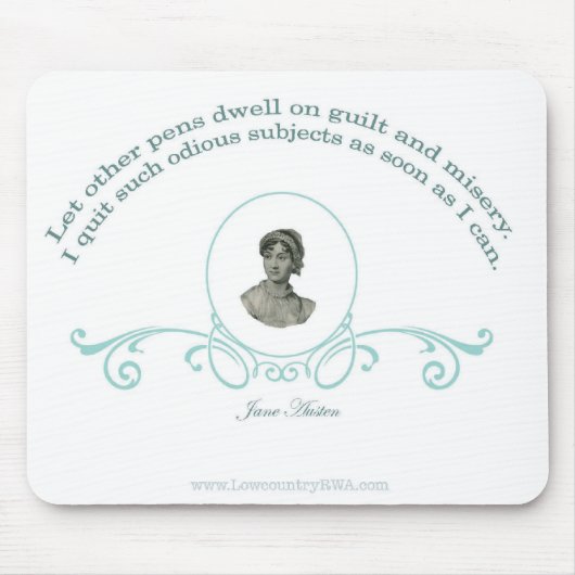 Tapis De Souris Citation de Jane Austen (Devant)
