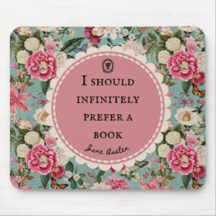 Tapis De Souris Citation de Jane Austen Préférez un Livre avec des