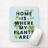 Tapis De Souris Citation de jardinage de la plante d'aquarelle (Avec souris)