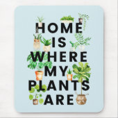 Tapis De Souris Citation de jardinage de la plante d'aquarelle (Devant)