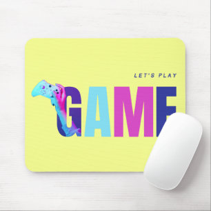 Tapis De Souris Citation de jeu d'art pop néon Synthwave Cyberpunk