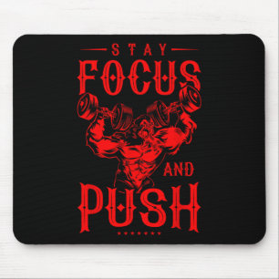 Tapis De Souris Citation de la bête de gorille Exercice Fitness Bo